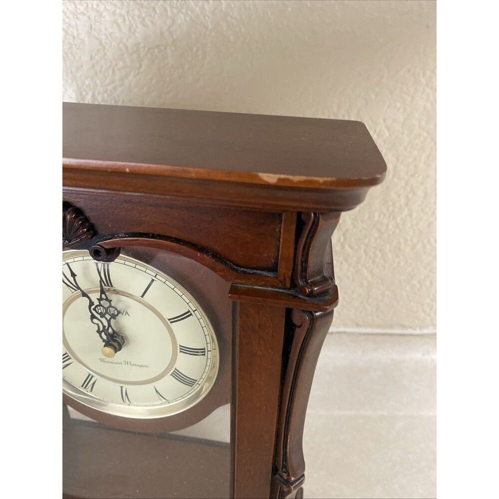 BULOVA Westminster-Whittington Chime Wall Clock Read! - Picture 3 of 9